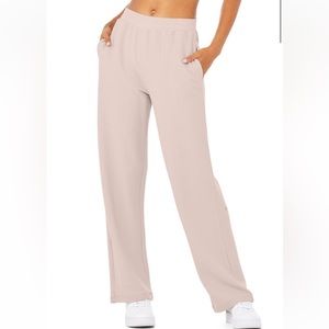 Pink Alo waffle knit pants